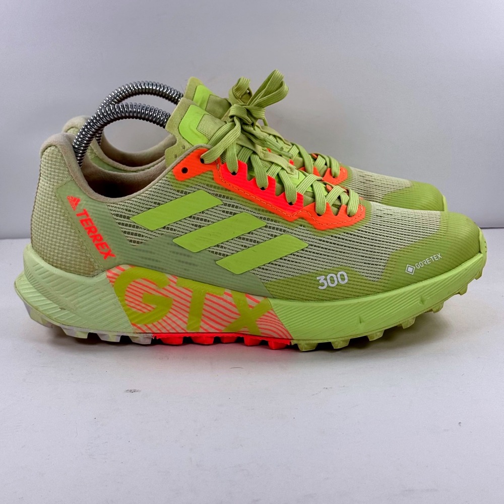 Adidas Terrex Agravic Flow 2.0 GTX Mens 7.5 Neon Yellow Trail Shoes H03383